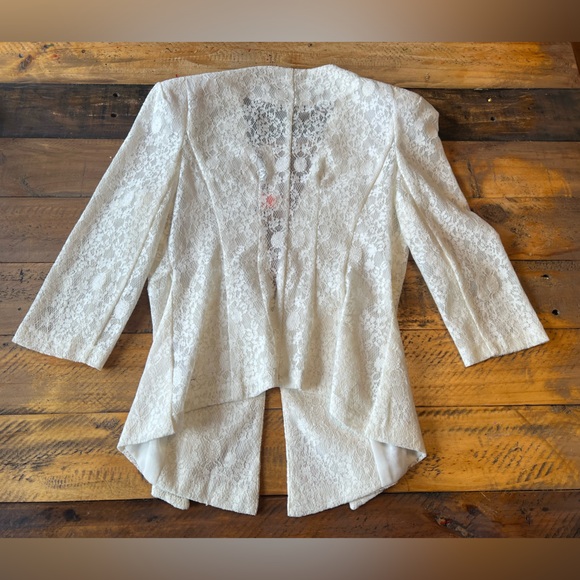 BNWT ANGELEYE White Lace Women’s Blazer - Picture 2 of 3